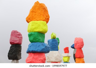 Seven Magic Mountains In Las Vegas, Nevada