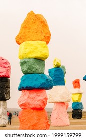 Seven Magic Mountains In Las Vegas, Nevada