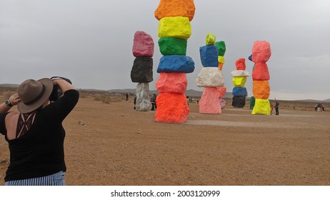 Seven Magic Mountains In Las Vegas, Nevada