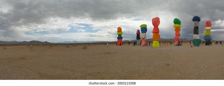 Seven Magic Mountains In Las Vegas, Nevada