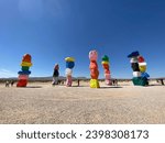 Seven Magic Mountains Nevada Las Vegas Roadside Attraction