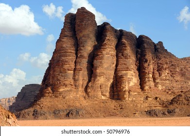 The Seven Pillars In Wadi Rum, Jordan