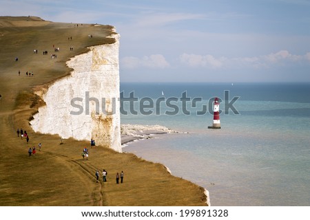 Similar – Image, Stock Photo Chalk cliffs with lighthouse