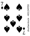 Seven of spades playing card