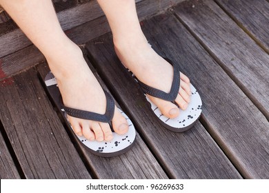Feet In Flip Flops