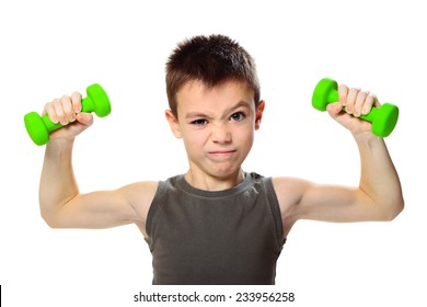 Seven Years Boy Doing Exercises Develop Stock Photo 233956258 ...