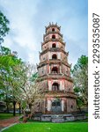 Seven-story pagoda in Thien Mu Temple in Hue, Vietnam