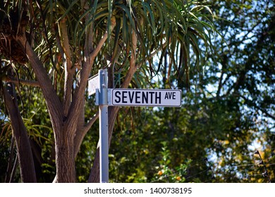 Seventh Avenue Road Sign Street Name