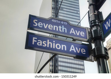 Seventh Avenue Sign In New York City