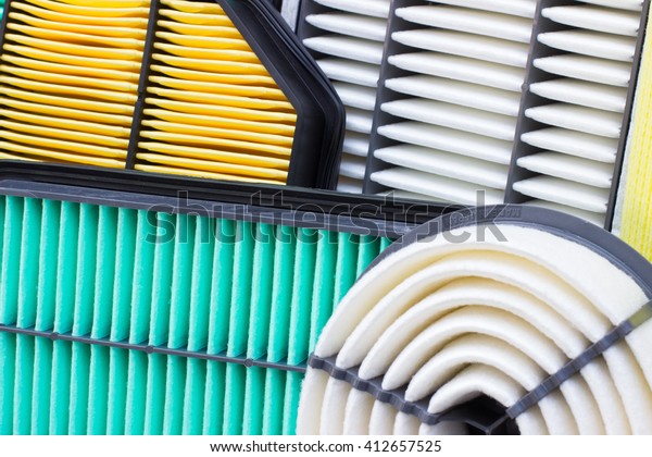 several air filters for internal combustion engine.\
horizontal shot
