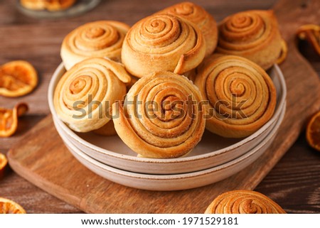 Similar – Image, Stock Photo Homemade Cocoa Rolls Bread