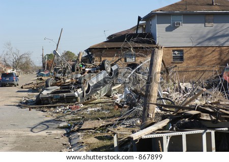 Several Houses destroyed - 9th Ward New Orleans