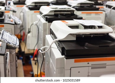 several new assembled copiers on stock in factory