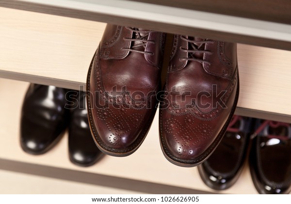 Several Pairs Mens Shoes Wardrobe Store Stock Photo Edit Now