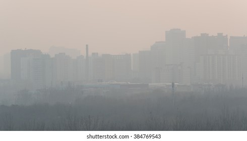 Severe Air Pollution In Beijing City - China