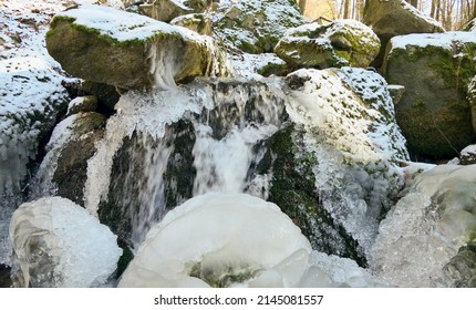 Severe frost at a torrent