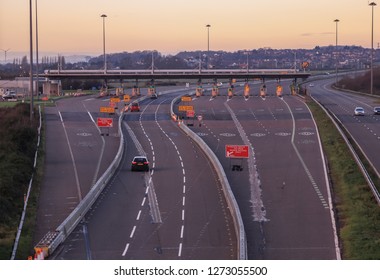 Severn Bridge Tolls, M4 Motorway, Wales, UK, January 1st 2019