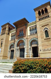 Seville, Spain; Jun18 2015: Museum Of Popular Arts And Customs (Artes Y Costumbres Populares) In Maria Luisa Park. Mudejar Pavilion Designed By Anibal Gonzalez For 1929 Ibero American Exposition. 