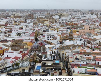Seville, Spain / Spain - March 2018: View over Sevilla seen from Giralda - Shutterstock ID 1091671334