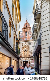 Seville, Spain. October 14th, 2019. The Chapel Of San José At The Bottom Of Calle Jovellanos, A Side Street Of Calle Sierpes In The Center Of The City.