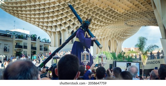 Seville, Spain; October 16, 2021: Transfer Of Jesus Of The Great Power