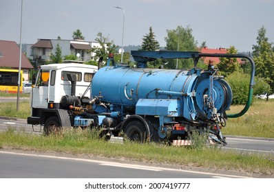 Sewer Cleaning Car On The Road