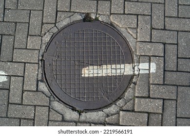 Sewer Hatch With Marking Strip.