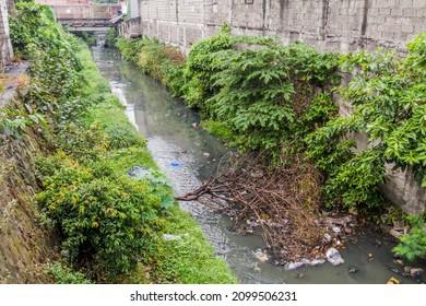 Sewer in Makati city of Manila, Philippines