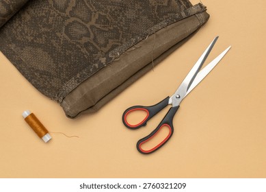 Sewing Essentials: Scissors, Thread, and Fabric for Crafting Projects