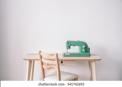 Sewing Machine On Table