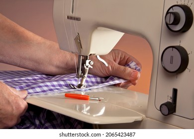 Sewing Machine - A Machine Used To Sew Fabric And Materials Together With Thread. Sewing Machines Were Invented During The First Industrial Revolution To Decrease The Amount Of Manual Sewing Work.