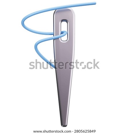Sewing Needle And Thread 3D Illustrations
