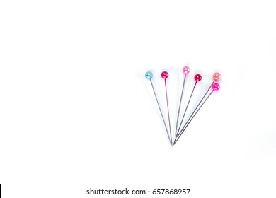 sewing pins on white background. - Powered by Shutterstock