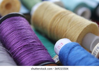 Sewing thread closeup