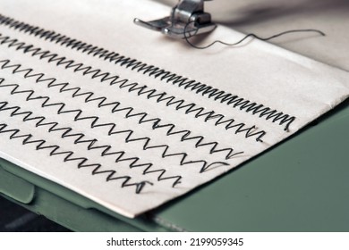 Sewing zigzag patterns on a sewing machine
