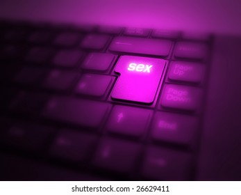 SEX button highlighted on keyboard.
