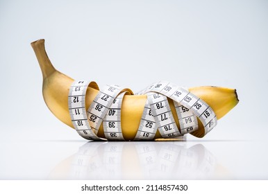 Sex Length Size Measure Using Meter. Banana Measurement