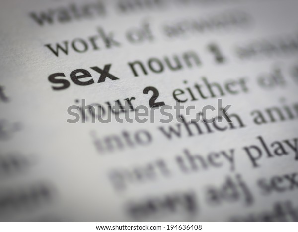 Sex Meaning Dictionary Style Stock Photo Edit Now