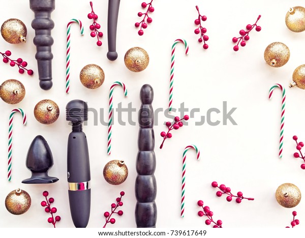 Sex Toys Golden Christmas Balls Candies Foto Stock 739617649 Shutterstock 0835