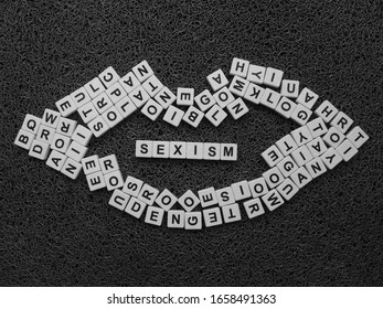 Sexism, Word Cube With Background.