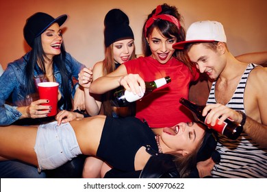Sexual Drinking Games at Student Party