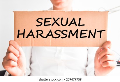 Sexual Harassment Text On Cardboard