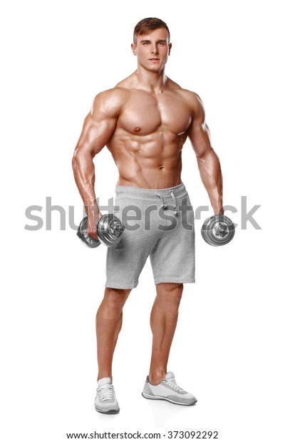 Sexy Athletischer Mann Mit Muskulosem Korper Stockfoto Jetzt Bearbeiten 373092292