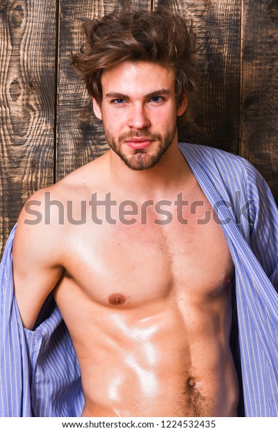 Sexy Attractive Macho Tousled Hair On Stock Photo Edit Now