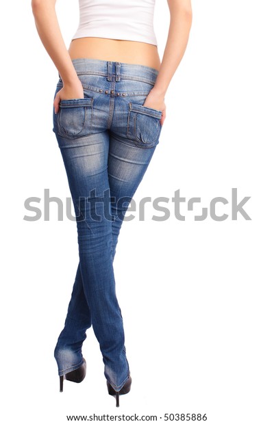 Sexy Backside Fit Woman Jeans Stock Photo (Edit Now) 50385886