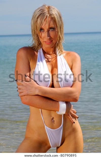 Micro Bikini On The Beach