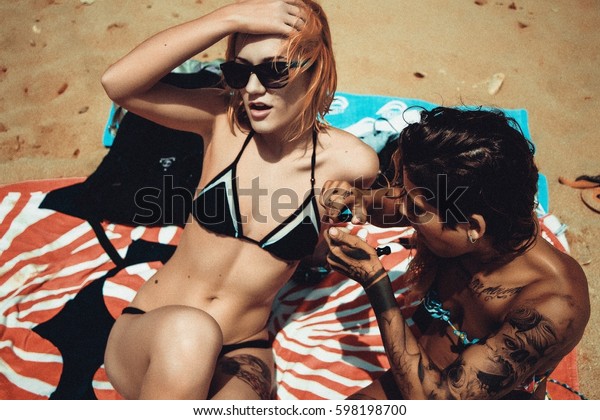 Girl Bikini Smokes Cigarette Hot Telegraph