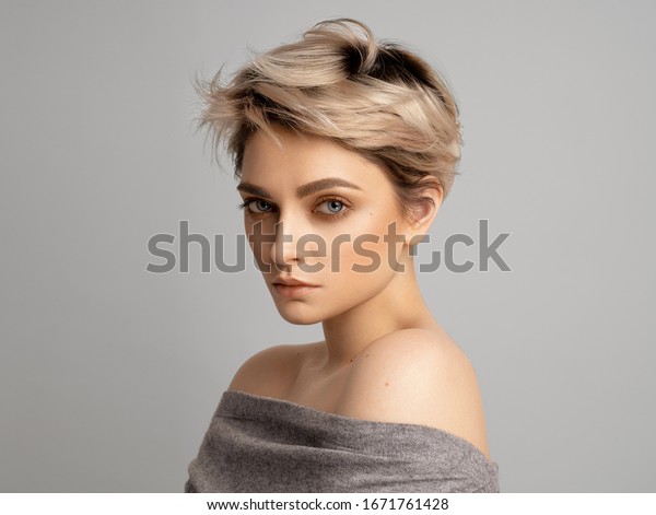 Sexy Short Haired Blonde