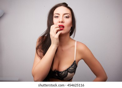 Sexy Brunette Woman Lingerie Stock Photo Edit Now 110227751