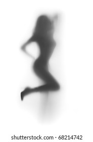 Sexy dancer woman silhouette abstract